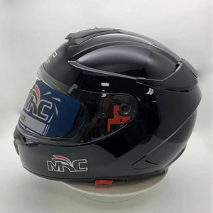 Black Sleek Safety Shield Anti - Fog Visor Motorcycle Helmet 
