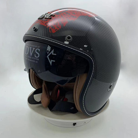 Safe Riding CarbonTech Motorcycle Helmet: Lightweight & Impact - Resistant