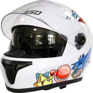  Full Face And Safe Motorcycle Helmet Uncovered Helmet Electric Motorcycle With Double Lens 